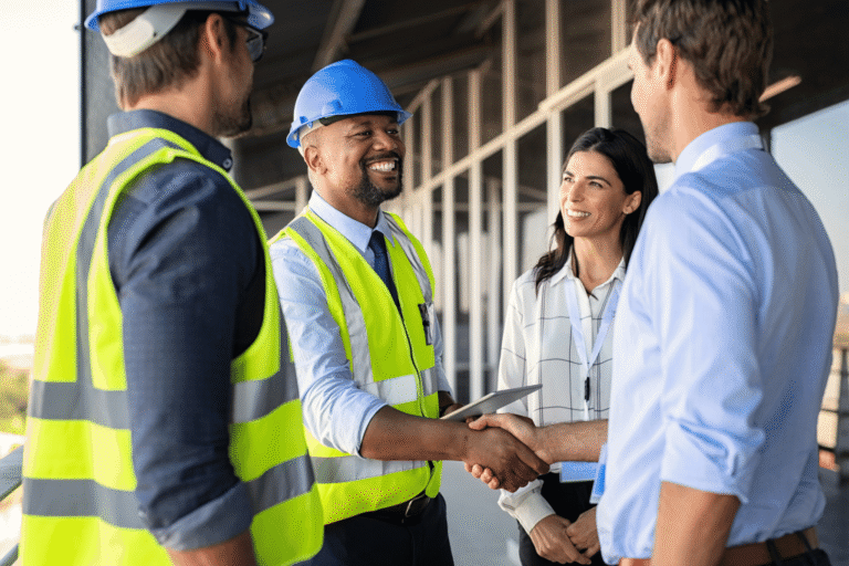 Construction employing a competent workforce, on-site interview with a worker.